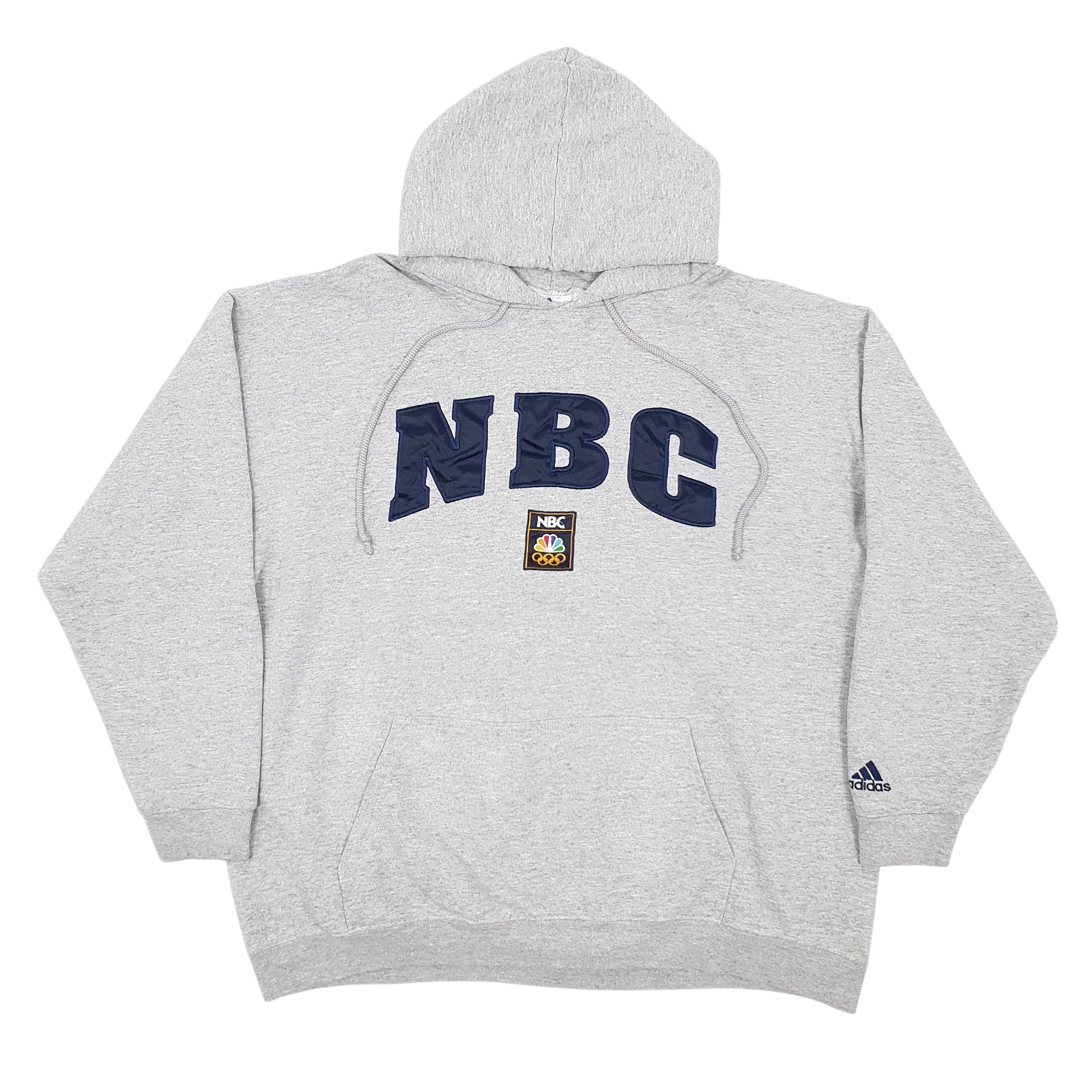 Mens Grey Adidas NBC Hoodie Jumper