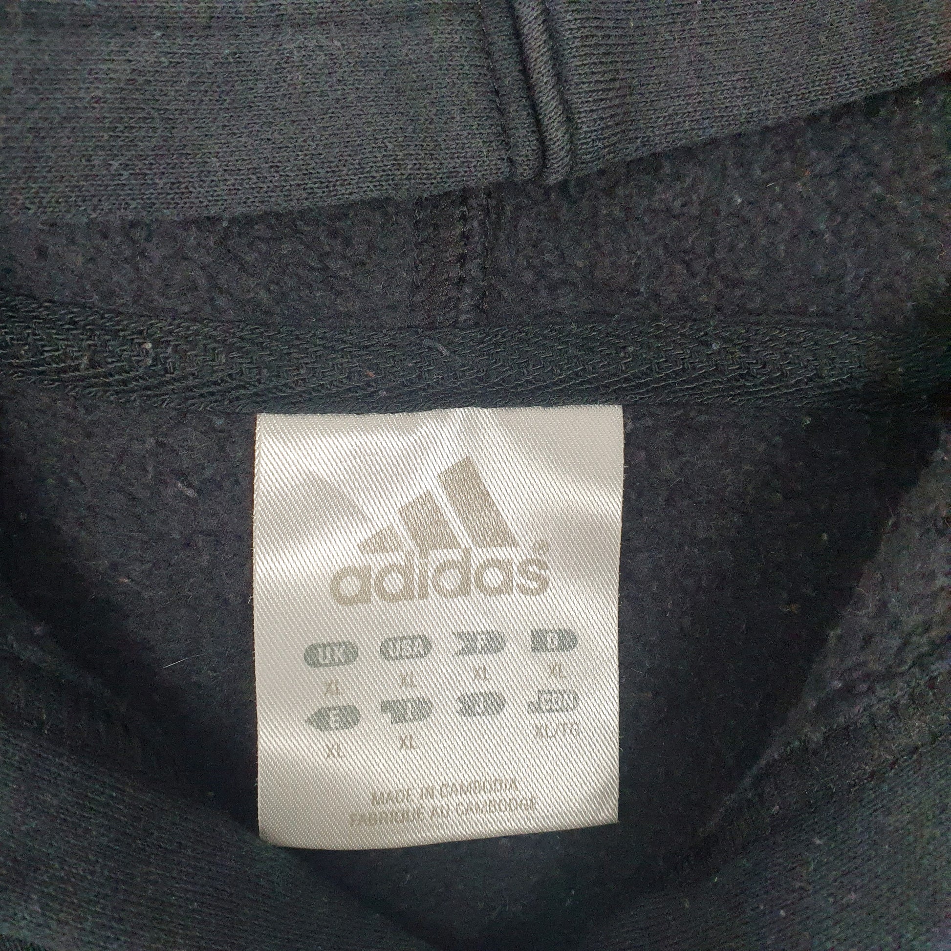 Mens Black Adidas Vintage 2000s Hoodie Jumper