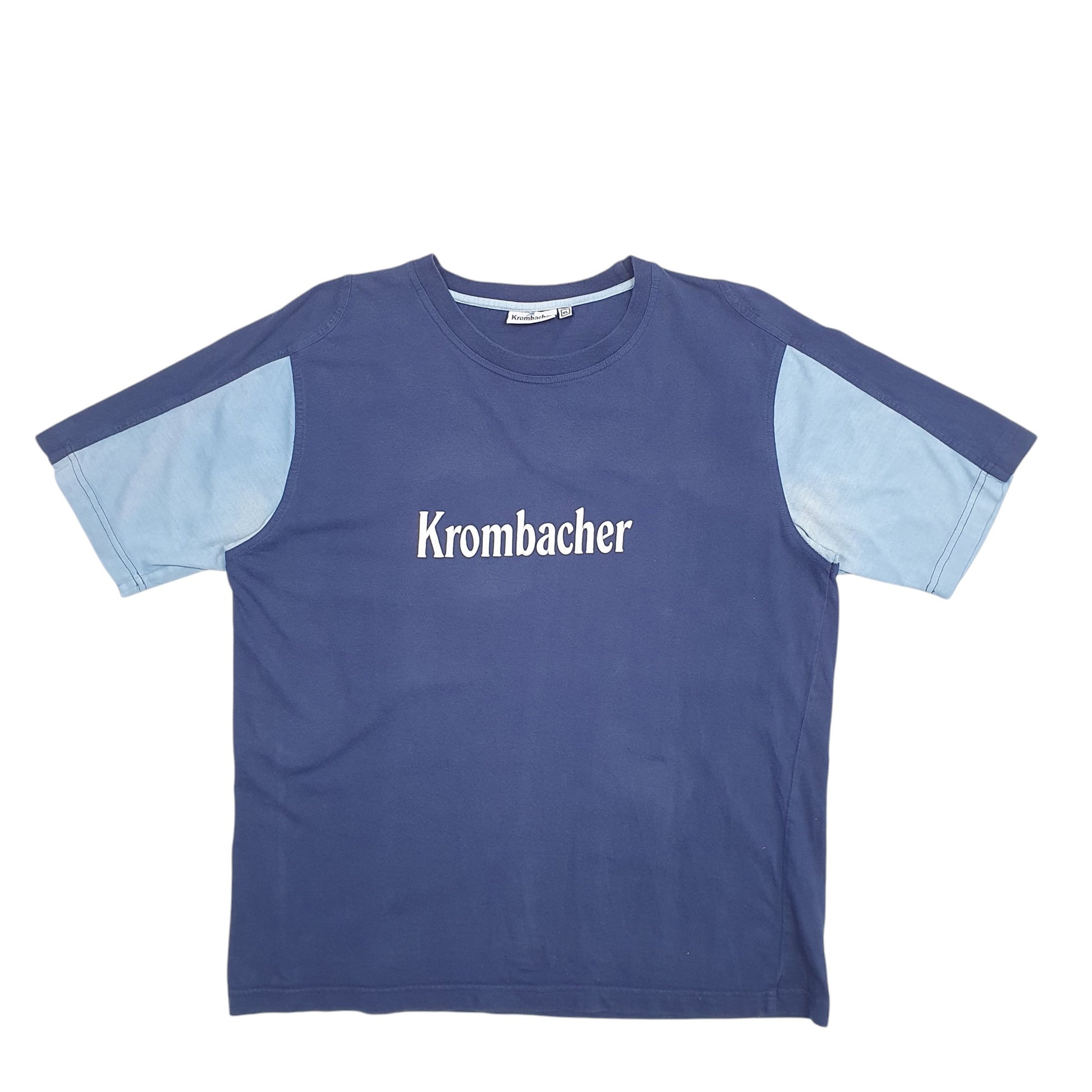 Womens Navy Krombacher Spellout Short Sleeve T Shirt