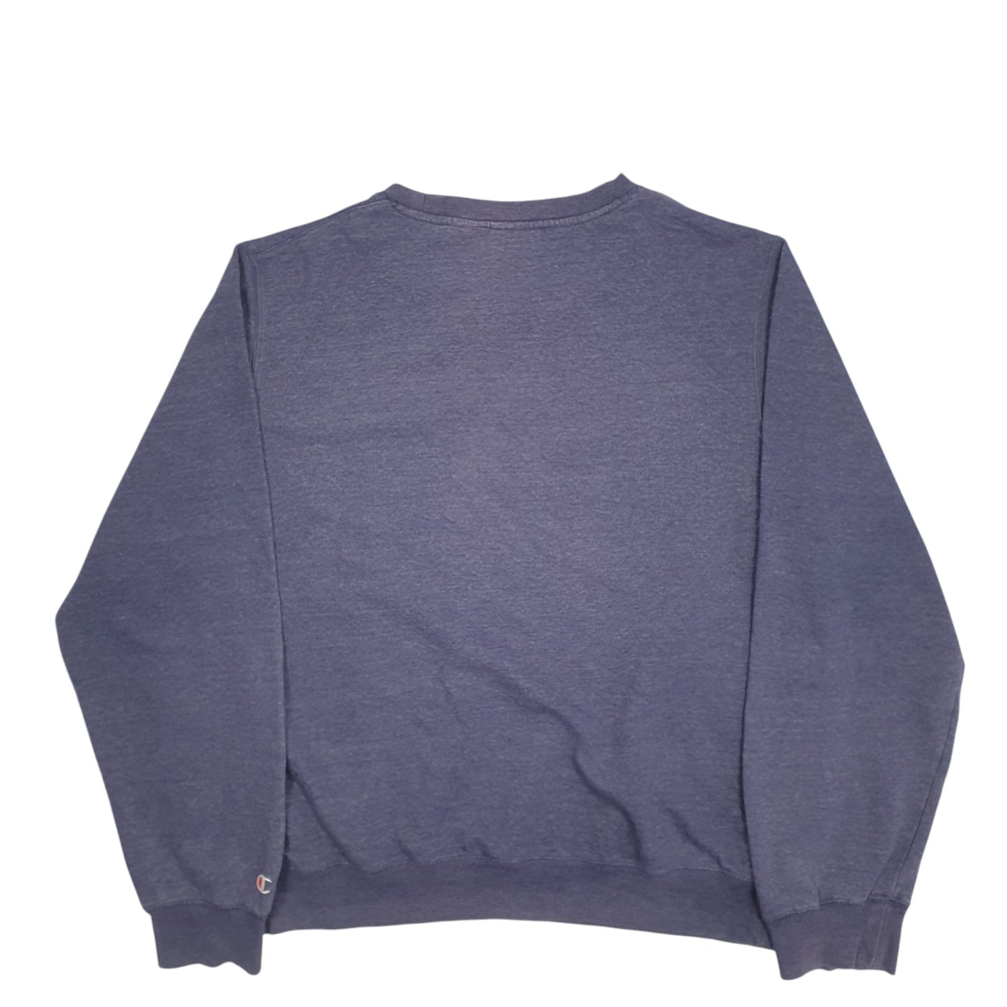 Mens Blue Champion Spellout Crewneck Jumper