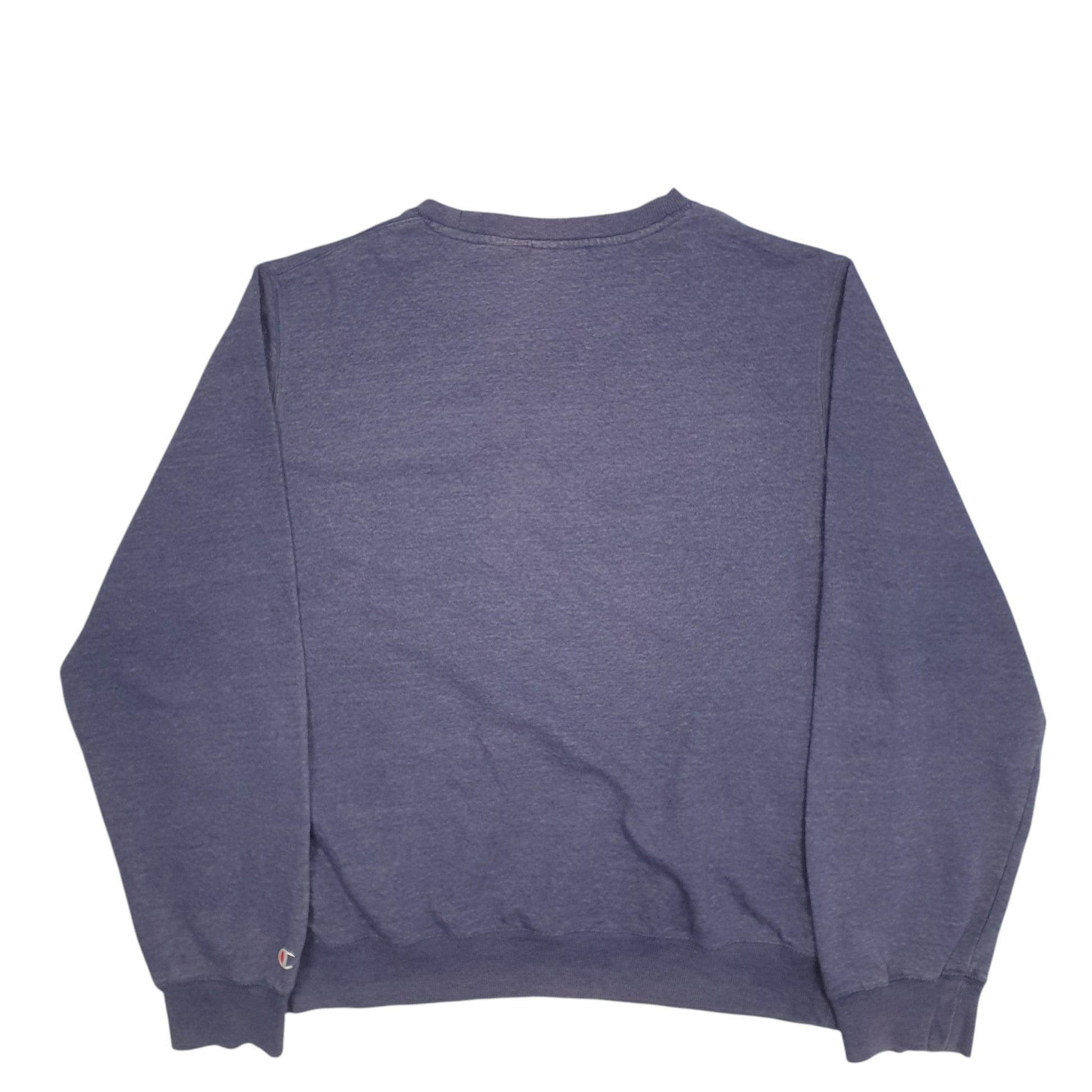 Mens Blue Champion Spellout Crewneck Jumper