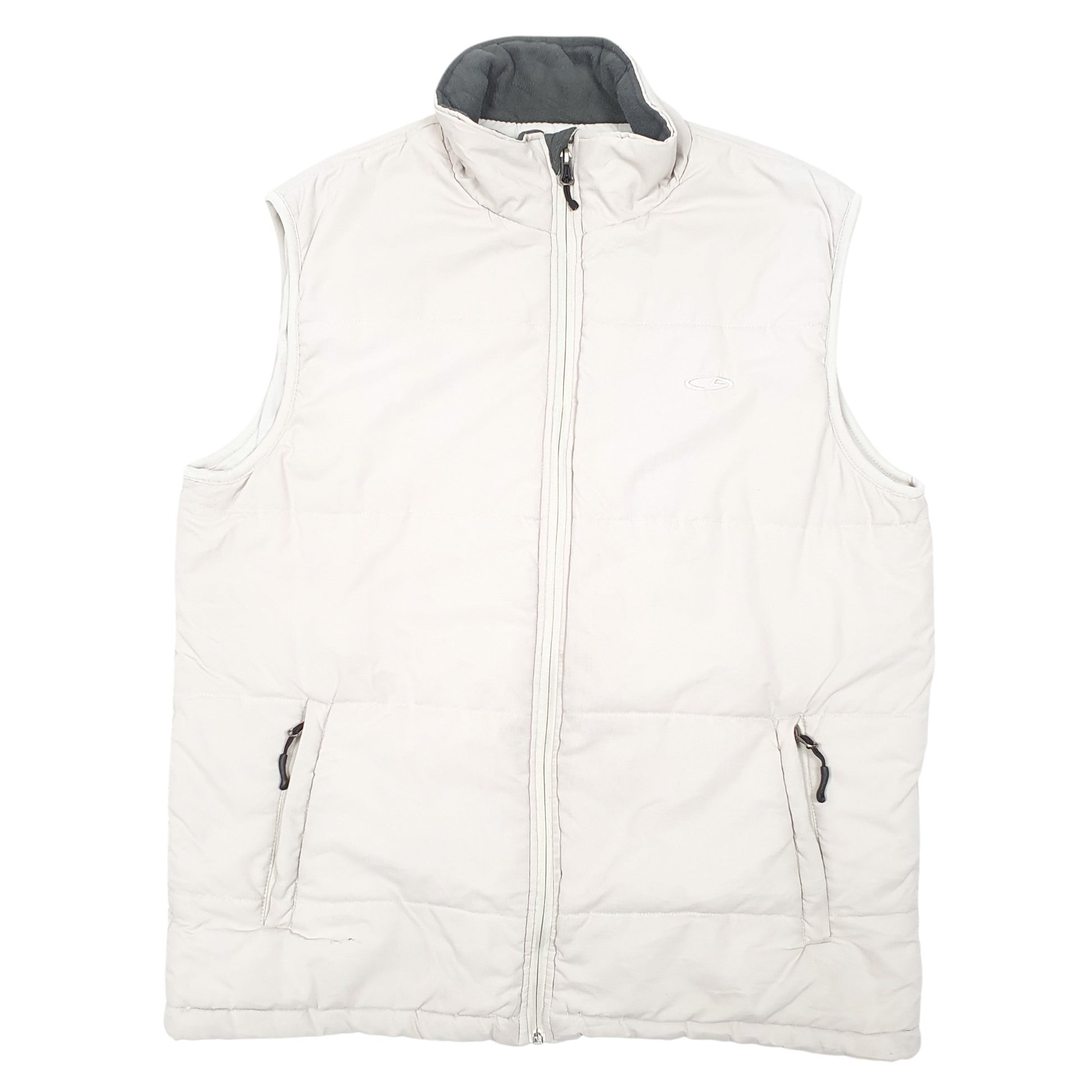 Mens Beige Champion Bodywarmer Puffer  Coat