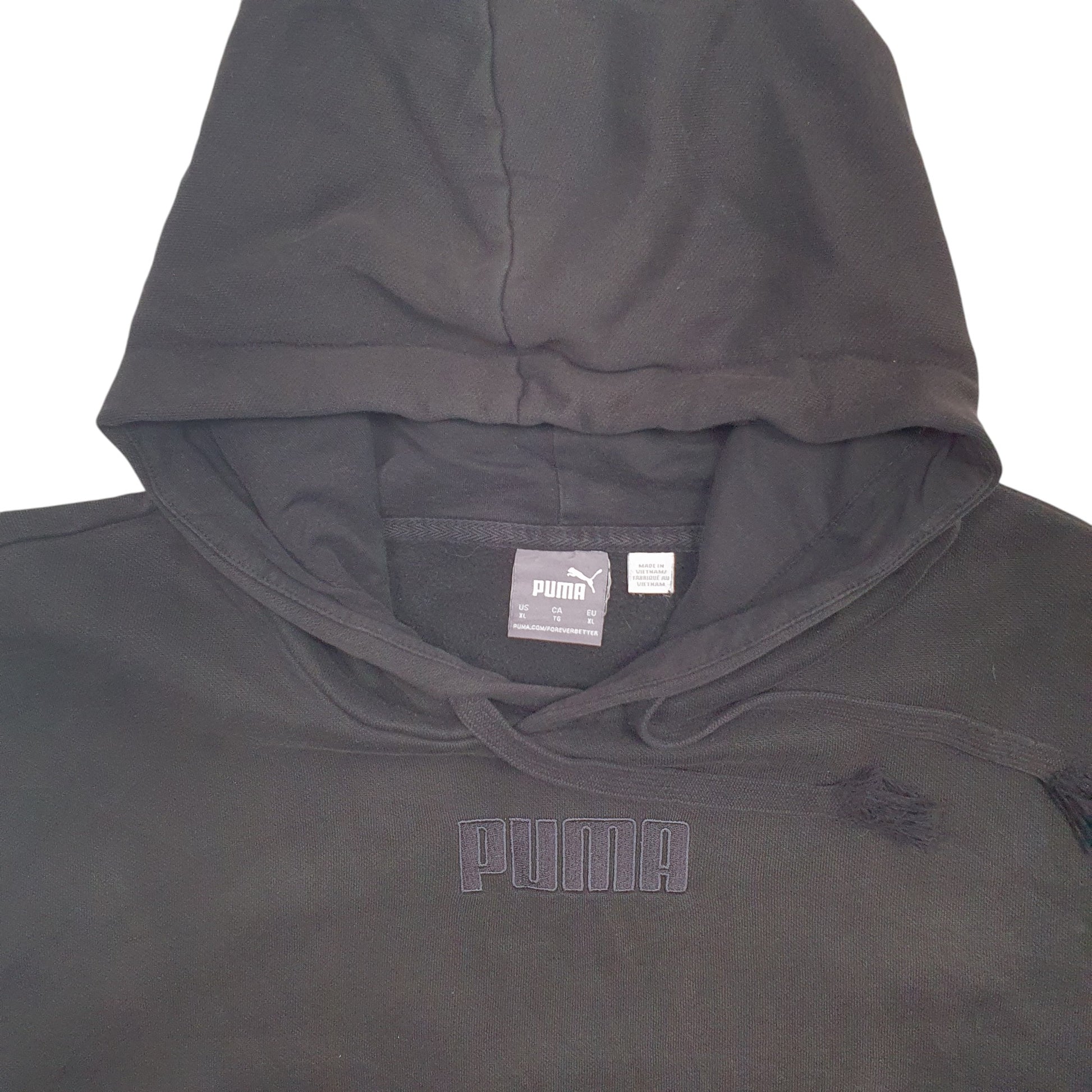 Mens Black Puma  Hoodie Jumper