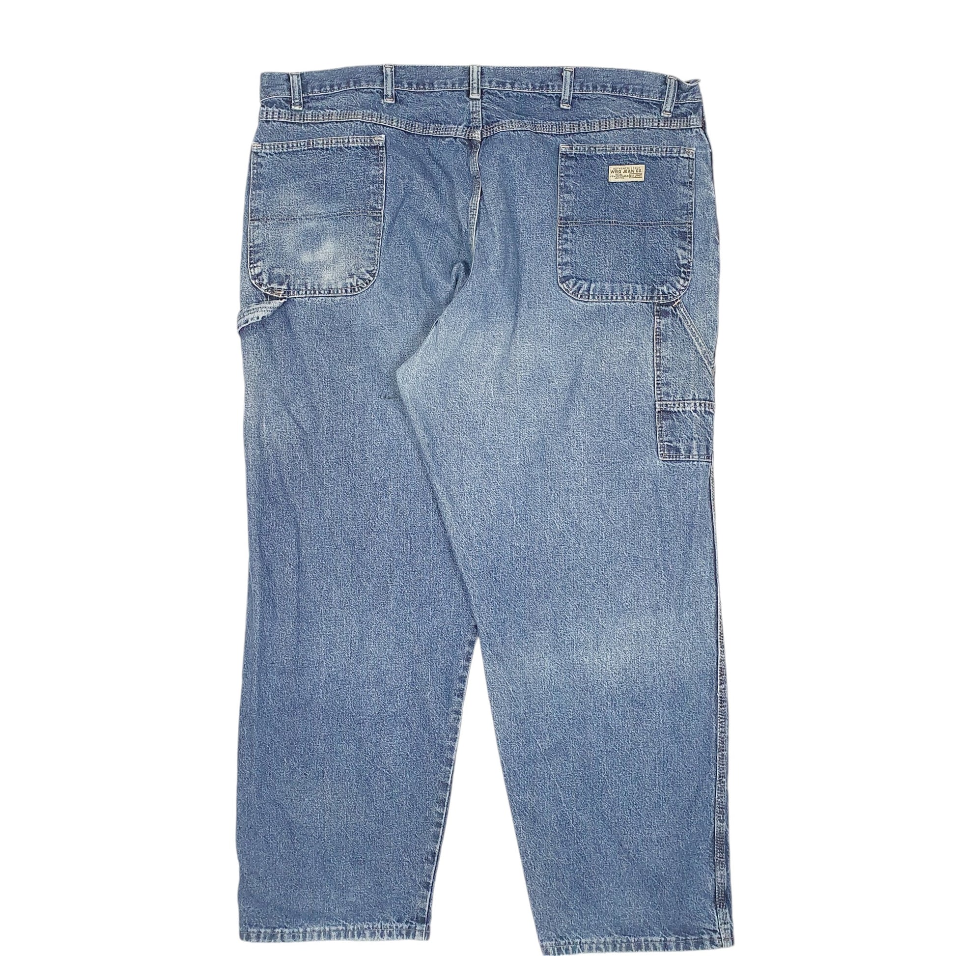 Mens Blue Wrangler Carpenter Pants Workwear Casual JeansW42 L32