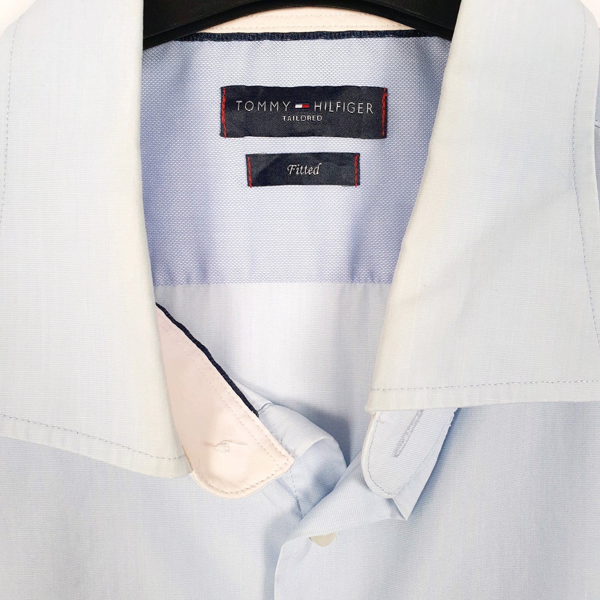 Mens Blue Tommy Hilfiger Fitted Long Sleeve Shirt