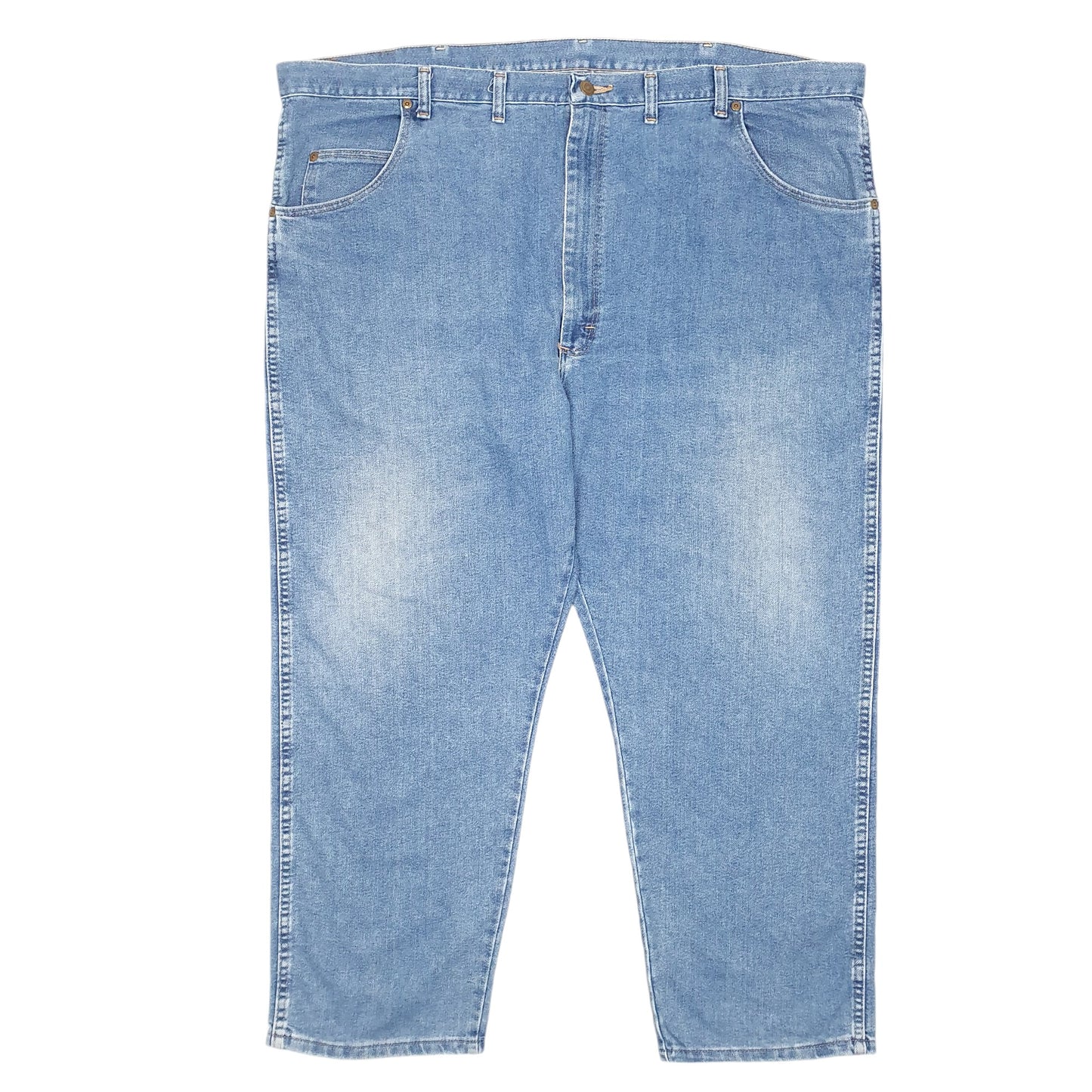 Mens Blue Wrangler Rugged Wear Casual JeansW48 L28