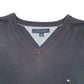 Mens Navy Tommy Hilfiger Knit V Neck Jumper