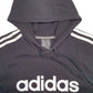 Mens Black Adidas Spellout Hoodie Jumper