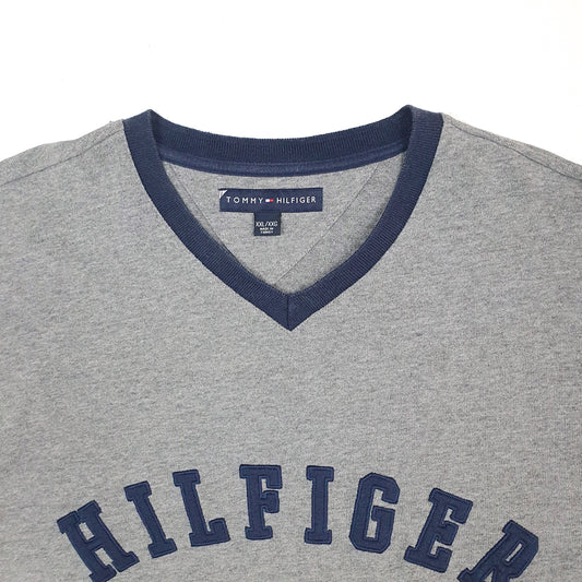 Mens Grey Tommy Hilfiger Spellout Crewneck Jumper