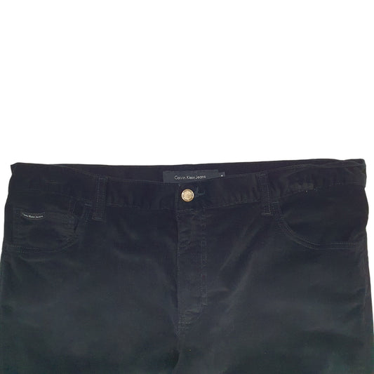 Womens Black Calvin Klein  Corduroy Trousers