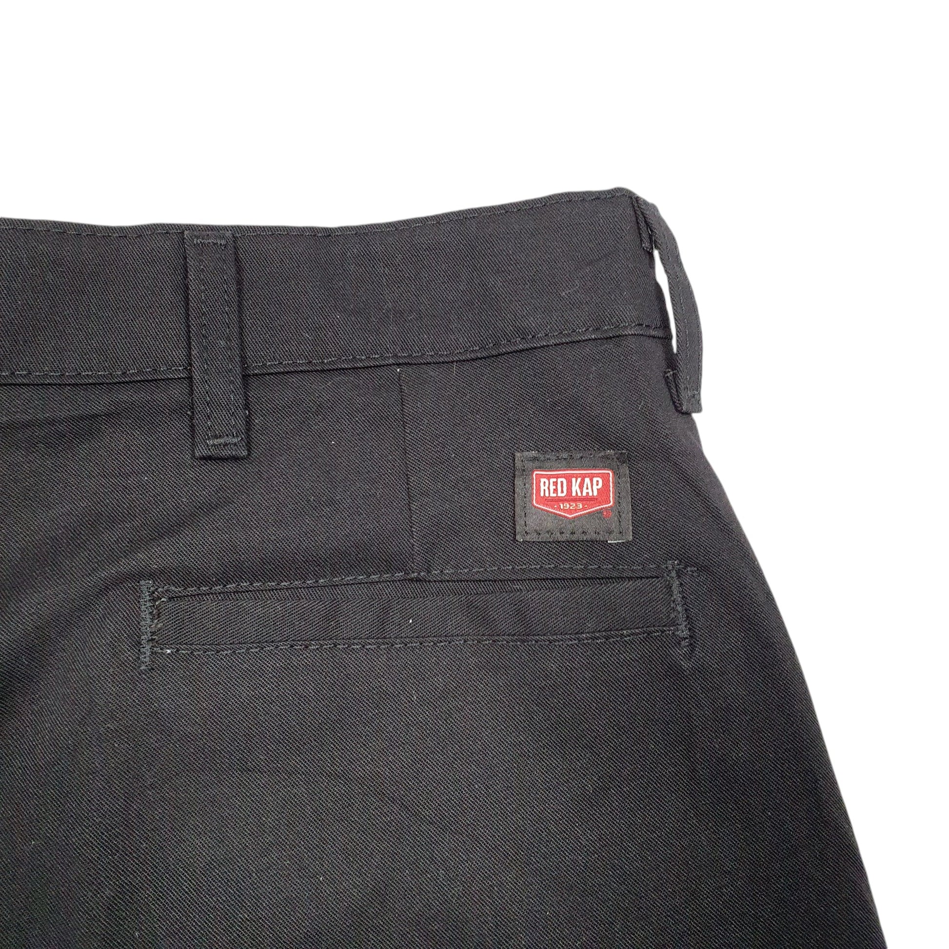 Mens Black Red Kap Workwear USA Chino Shorts