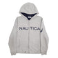 Mens Grey Nautica Spellout Full Zip Jumper