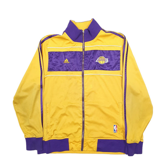 Mens Yellow Adidas LA Lakers NBA Basketball Full Jumper
