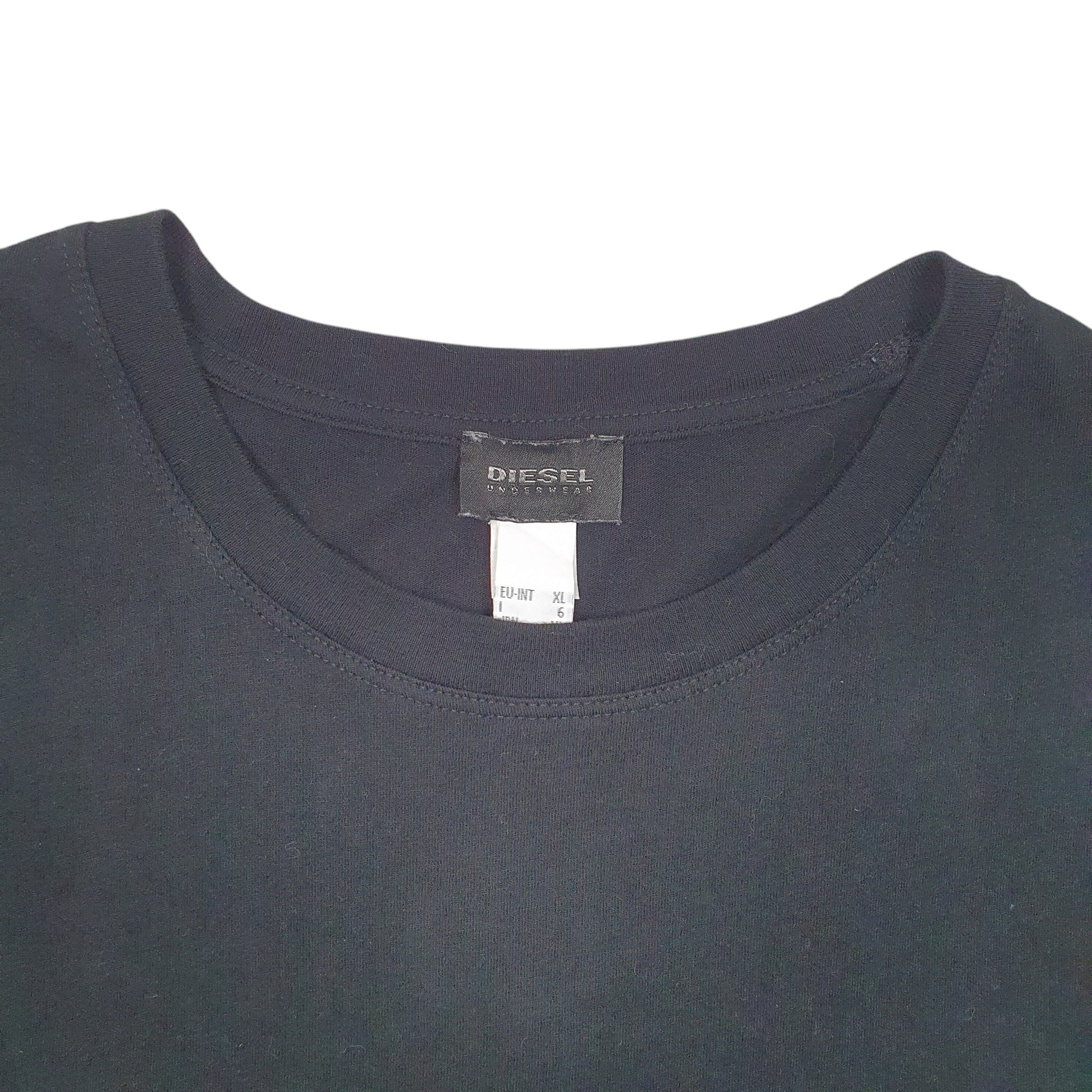 Mens Black Diesel Underwear Short Sleeve T Shirt