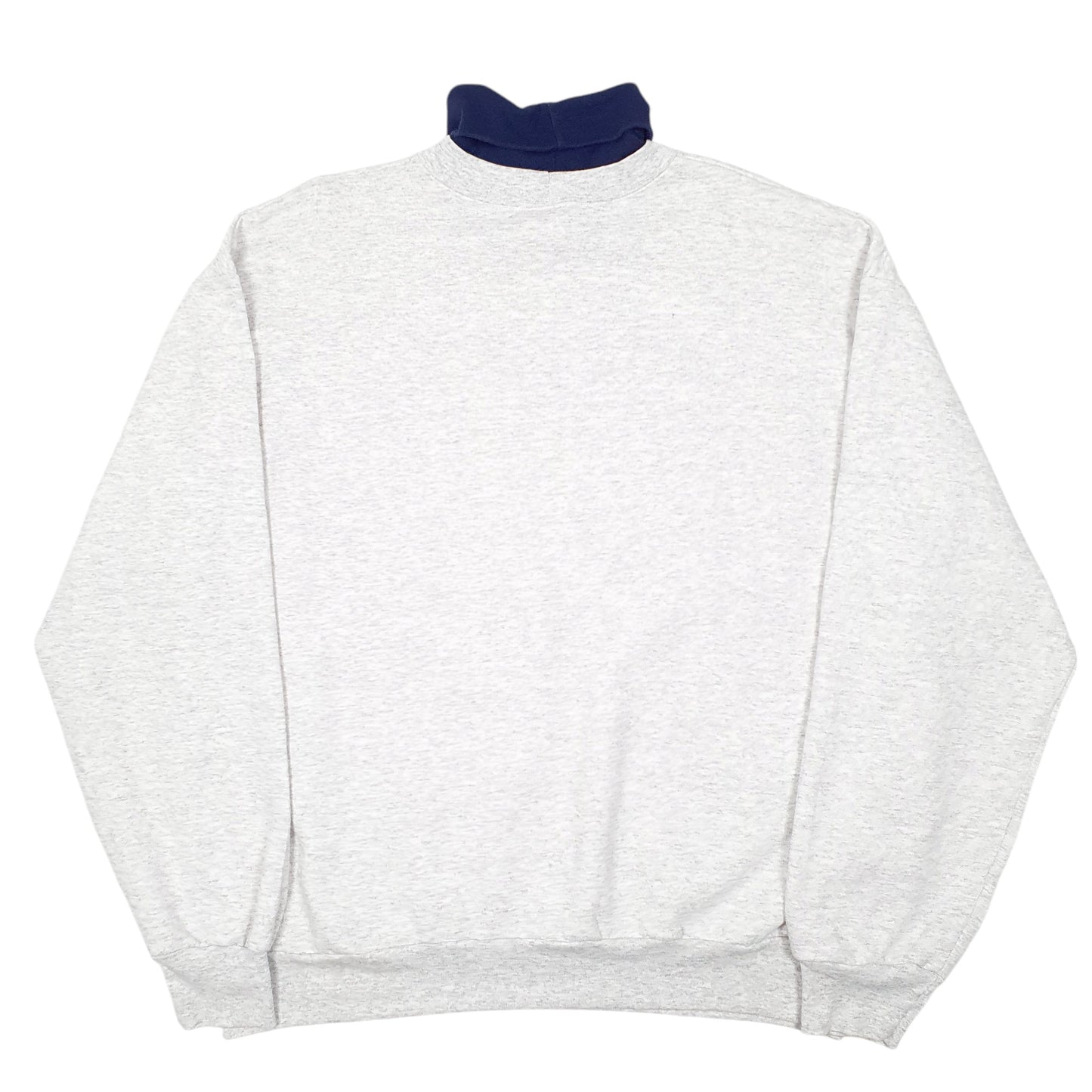 Mens Grey Majestic Vintage Chicago Bears American Football Made In USA Roll Neck 90s Crewneck Jumper