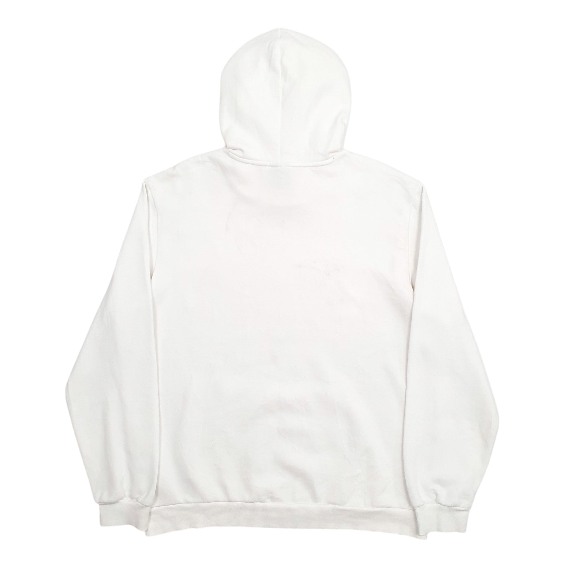 Mens White Puma Spellout Hoodie Jumper