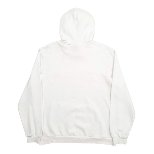 Mens White Puma Spellout Hoodie Jumper