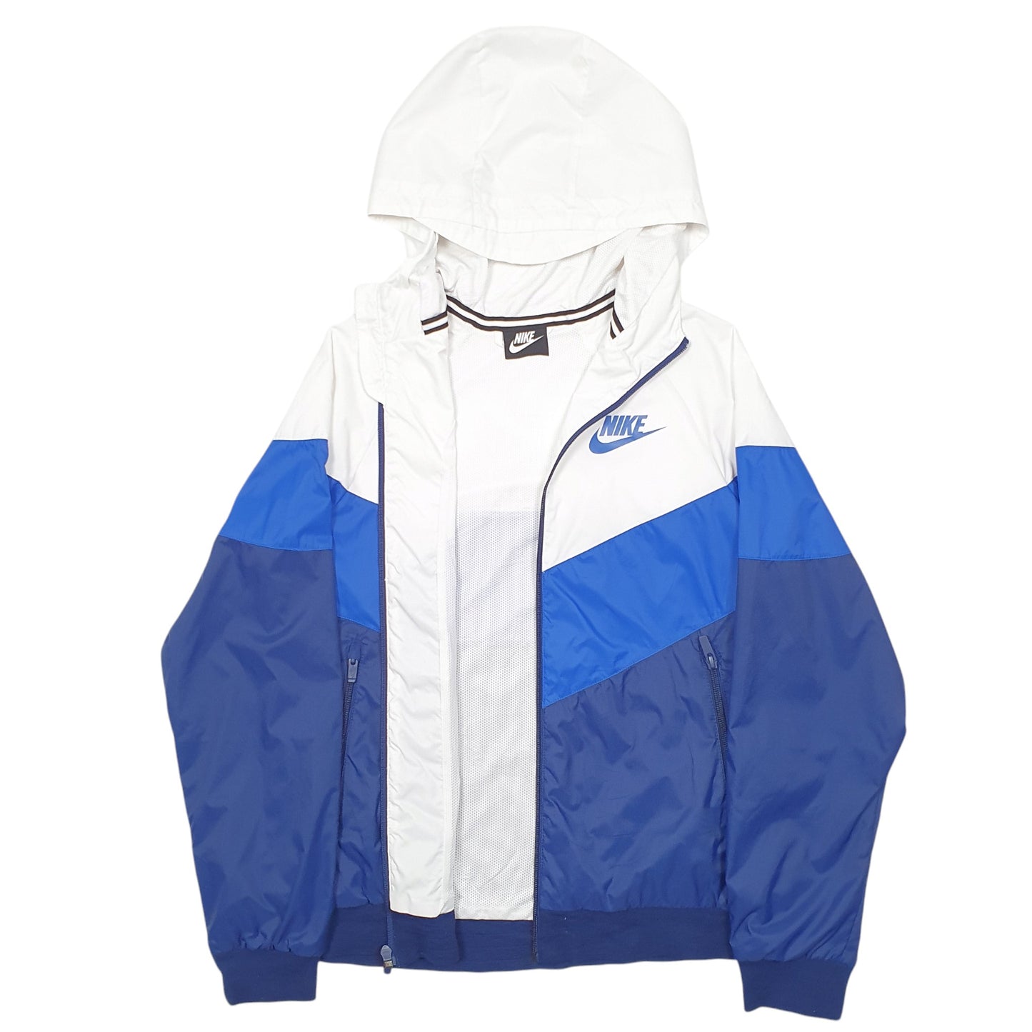 Mens White Nike Windrunner Running Workout  Coat