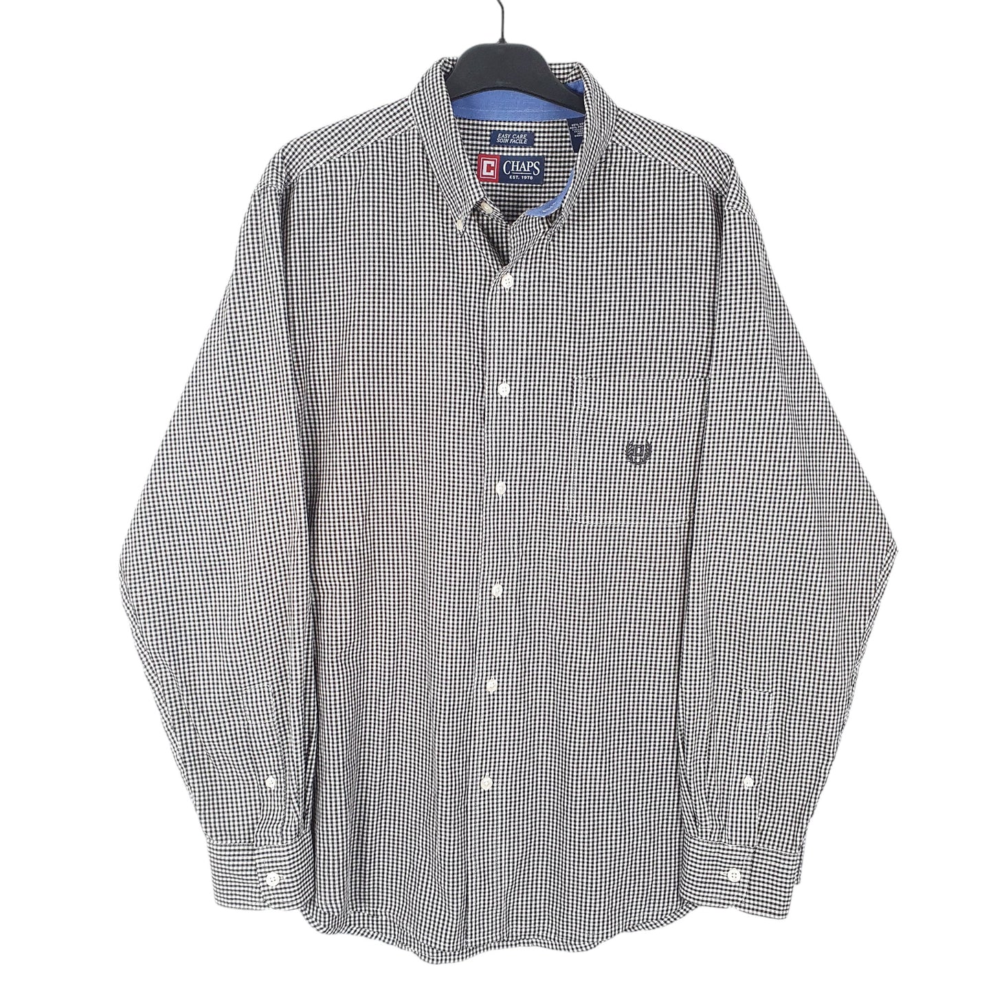 Mens Black Chaps  Long Sleeve Shirt