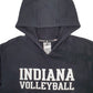 Mens Black Adidas Indiana Volleyball Spellout Hoodie Jumper