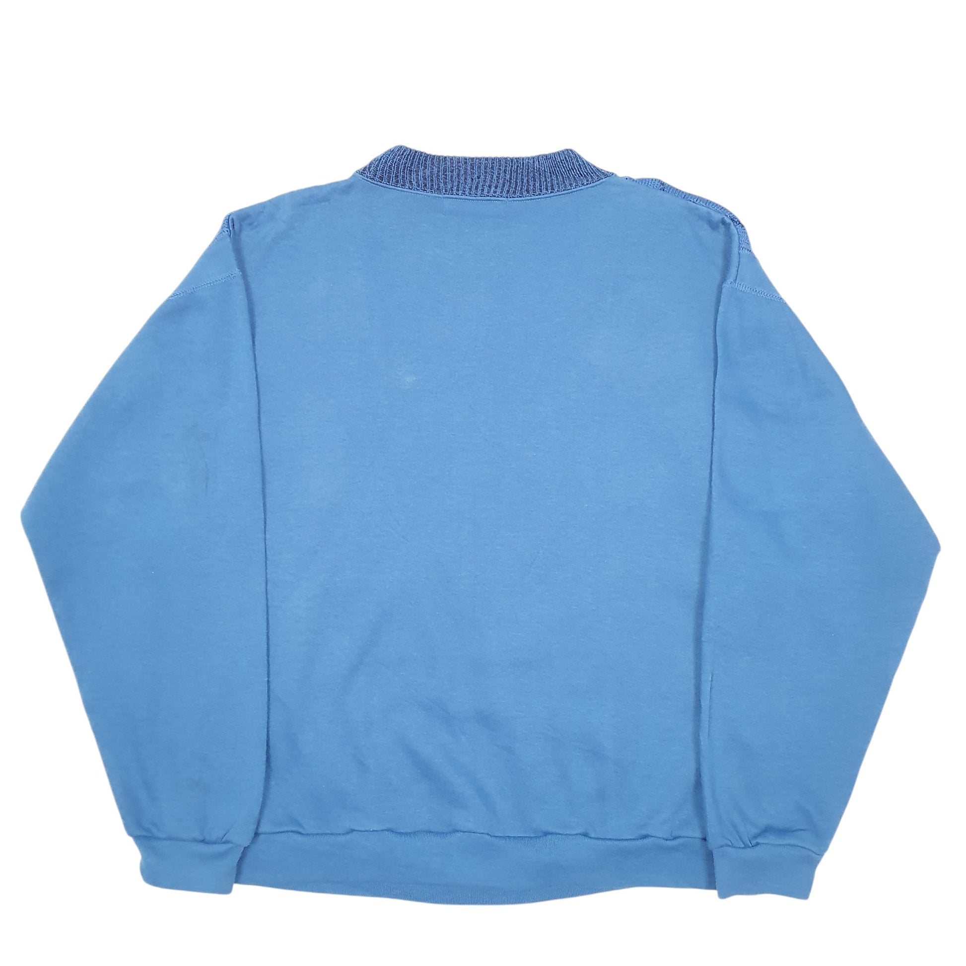 Mens Blue Expressions International Knit Blend Argyle Retro Crewneck Jumper