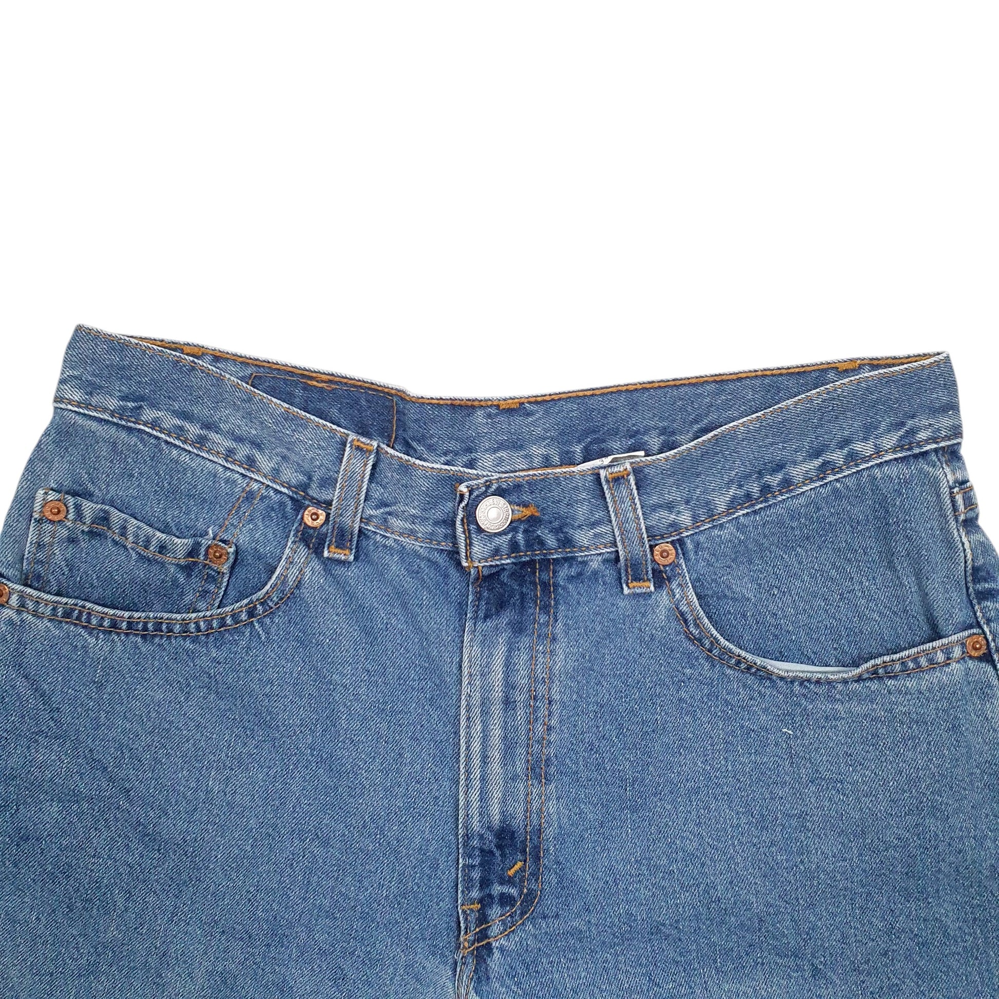 Mens Blue Levis Denim Jeans Jorts 550 Denim Shorts