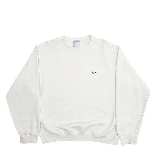 Womens White Nike  Crewneck Jumper