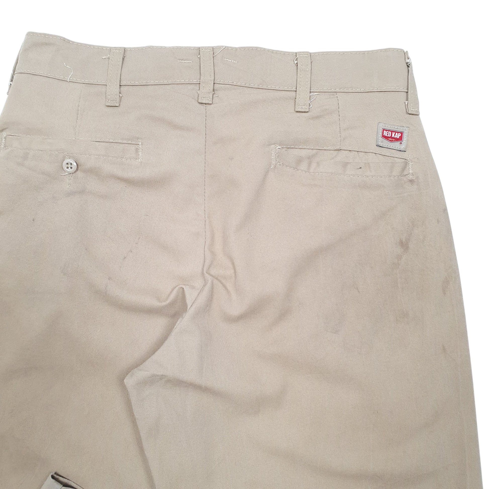 Mens Beige Red Kap Workwear Pant Chino Trousers