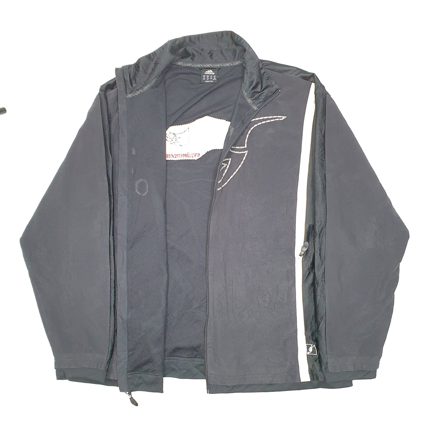 Mens Black Adidas Imhotep Soccer Track Top Full Zip Jumper