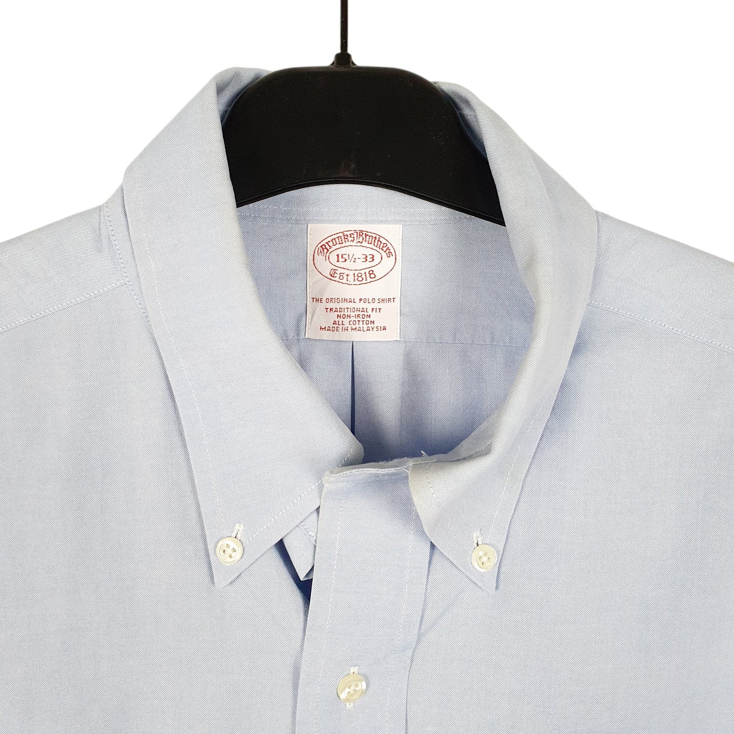 Mens Blue Brooks Brothers Traditional Long Sleeve Shirt