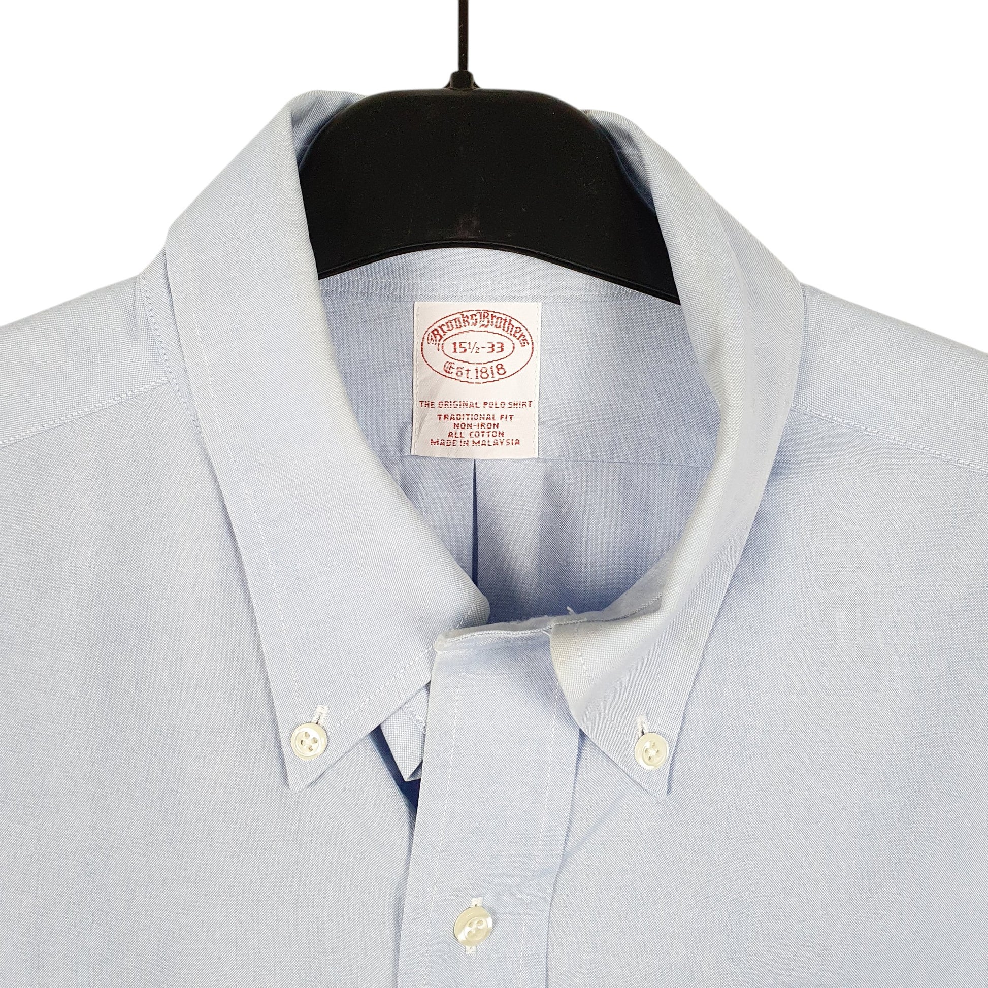 Mens Blue Brooks Brothers Traditional Long Sleeve Shirt
