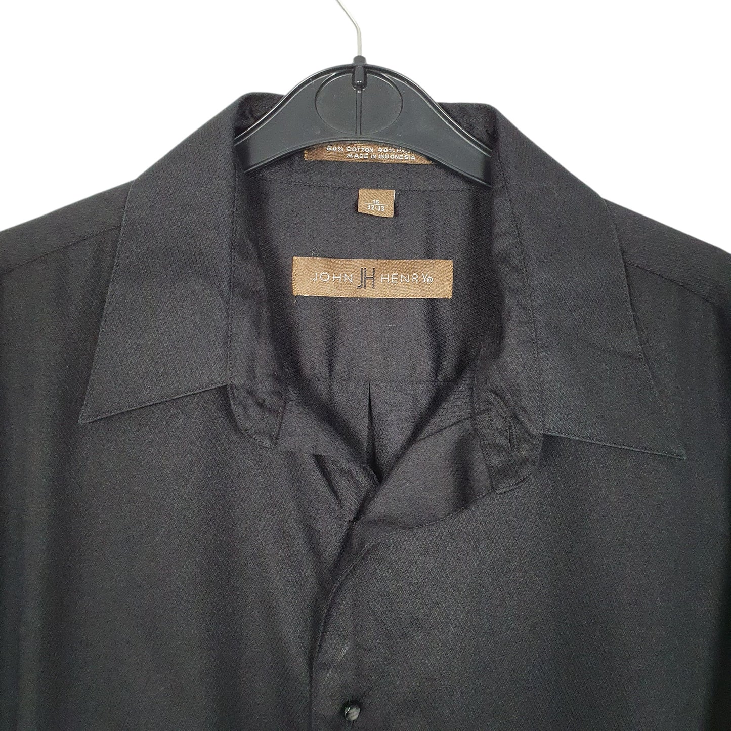 Mens Black John Henry  Long Sleeve Shirt