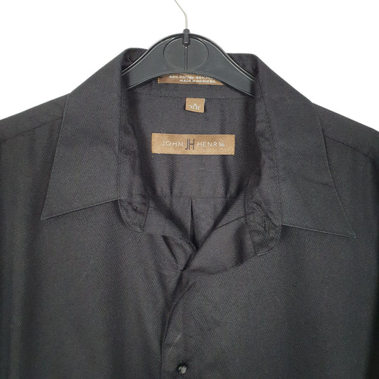 Mens Black John Henry  Long Sleeve Shirt
