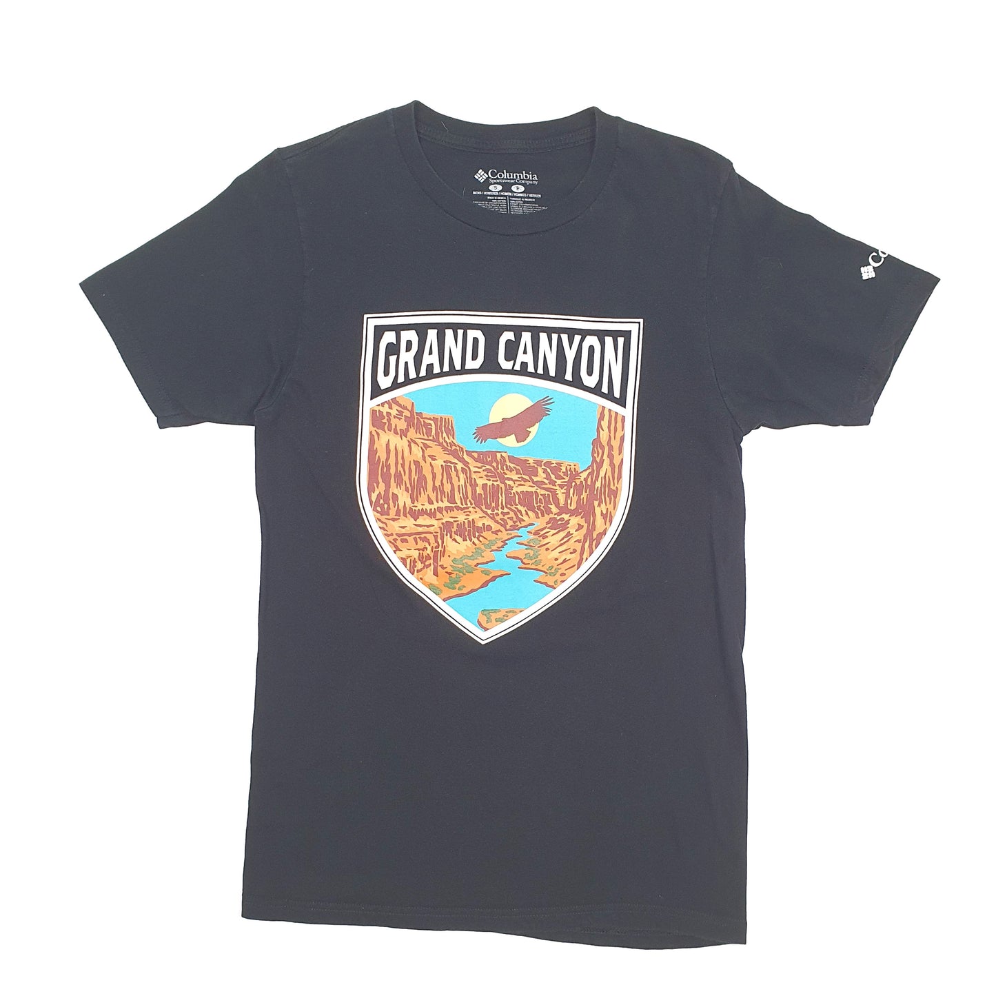 Mens Black Columbia Sportswear Grand Canyon Short Sleeve T Shirt