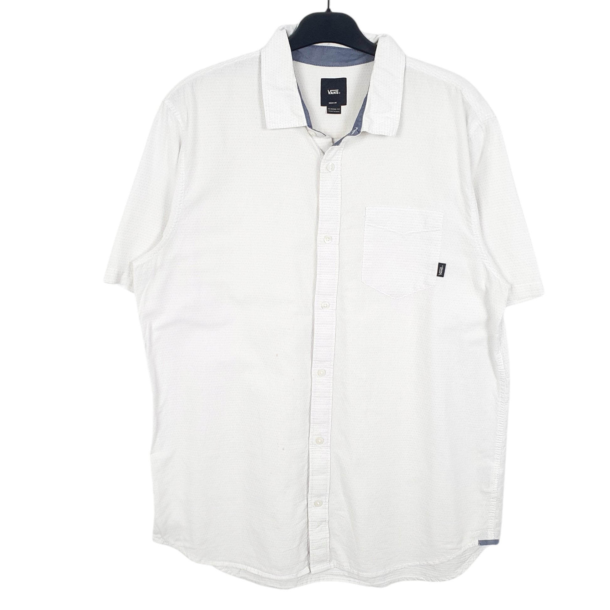 Mens White Vans  Short Sleeve Shirt