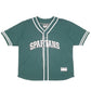 Mens Green Steve & Barrys Michigan State University Spartans Baseball Jersey Short Sleeve T Shirt