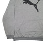Mens Grey Puma Spellout Hoodie Jumper