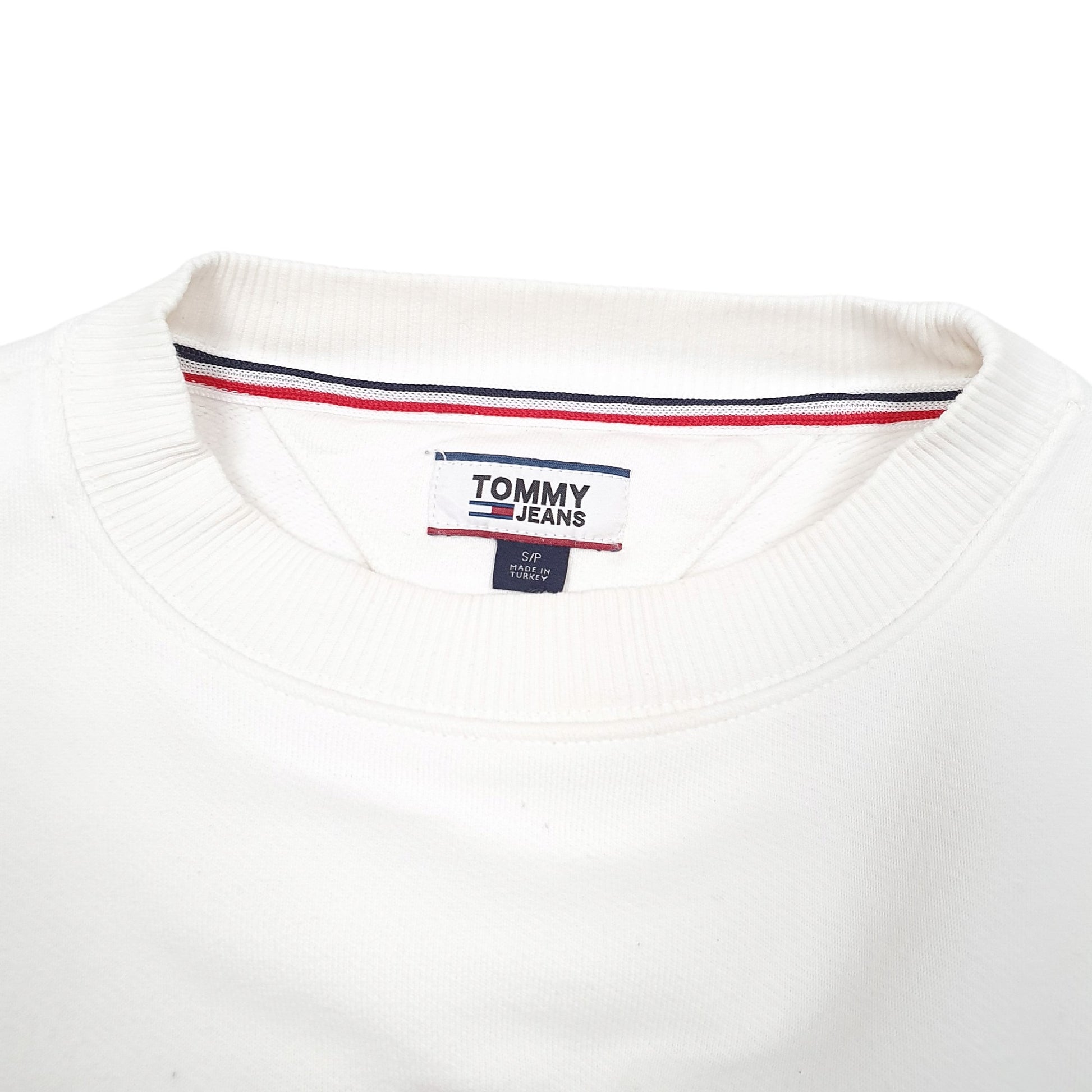 Womens White Tommy Hilfiger Spellout New York Crewneck Jumper