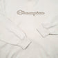 Mens Cream Champion Vintage 90s Script Crewneck Jumper