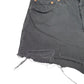 Womens Black Levis 501 Denim Jorts Hot Pants Disressed Denim Shorts