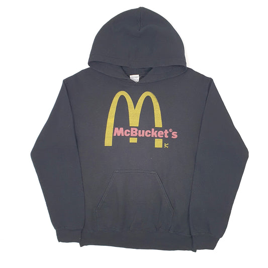 Mens Black Gildan Mcdonalds Hoodie Jumper
