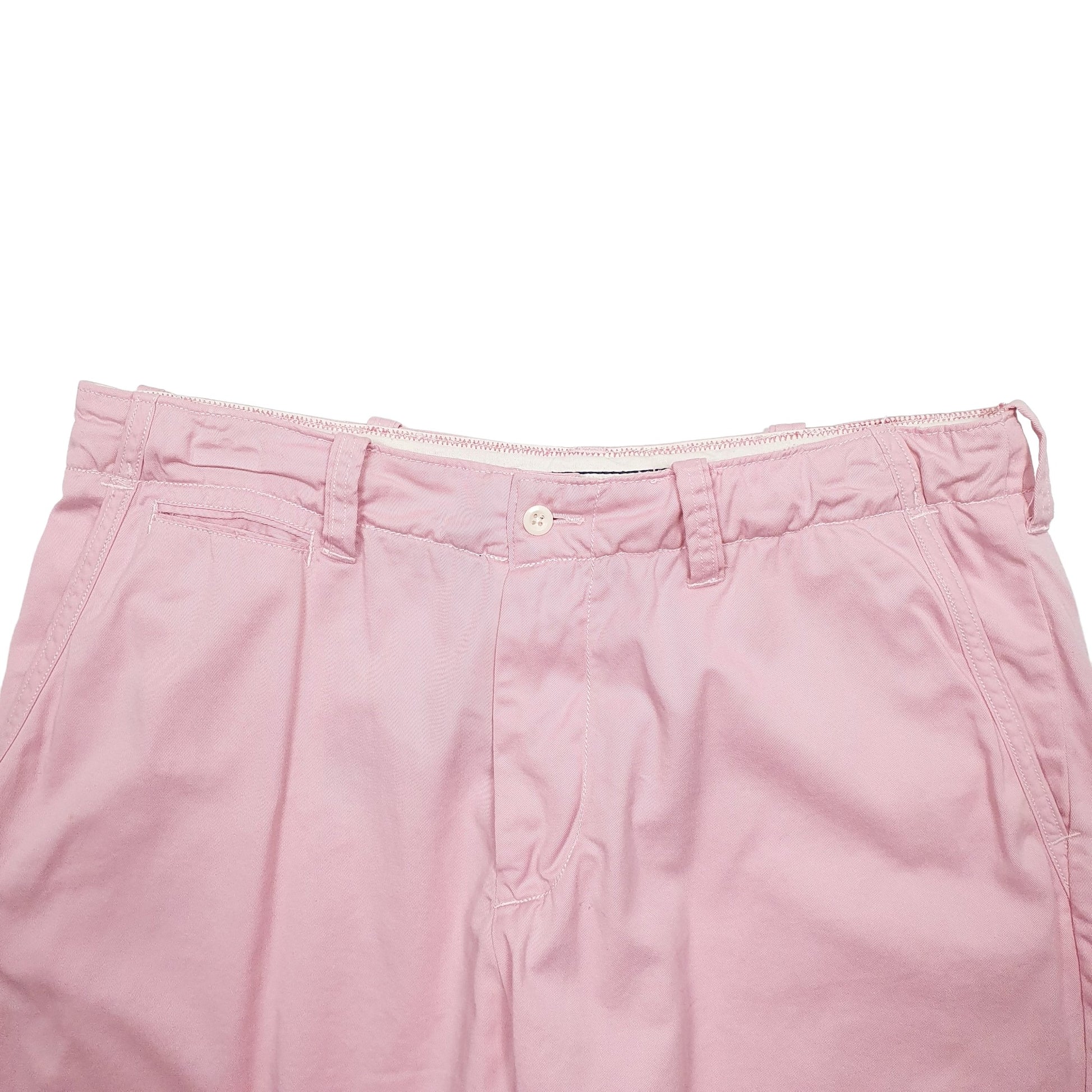Mens Pink Polo Ralph Lauren Vintage 90's Talon Chino Shorts