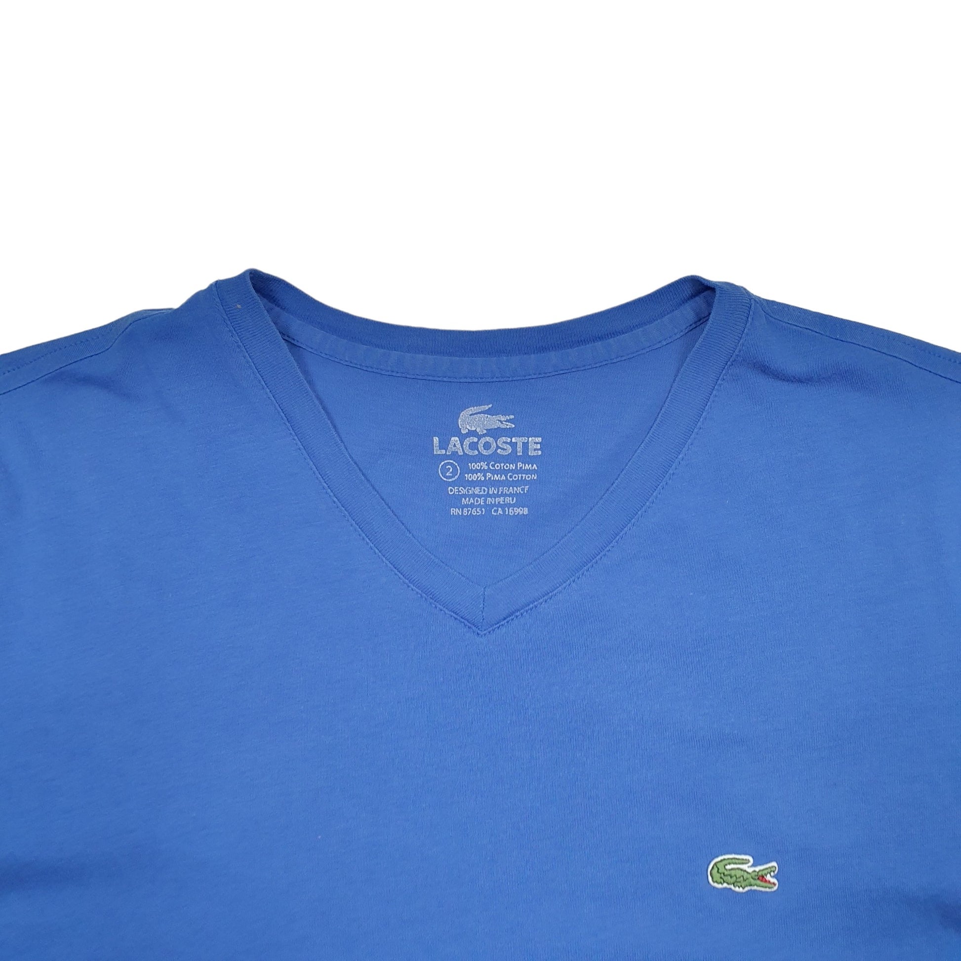 Mens Blue Lacoste  Short Sleeve T Shirt