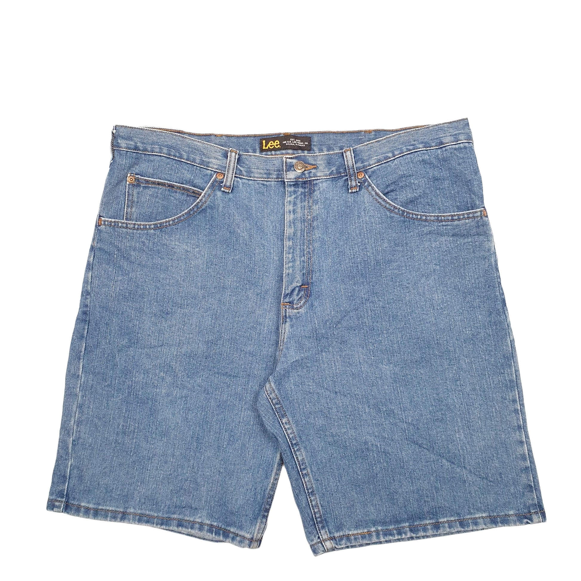 Mens Blue Lee  Denim Shorts