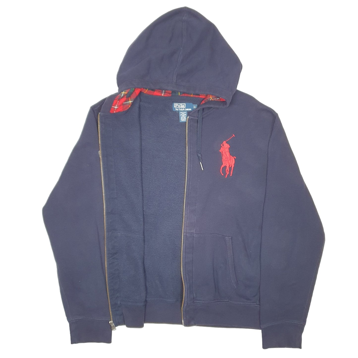 Mens Navy Polo Ralph Lauren Hoodie Full Zip Jumper