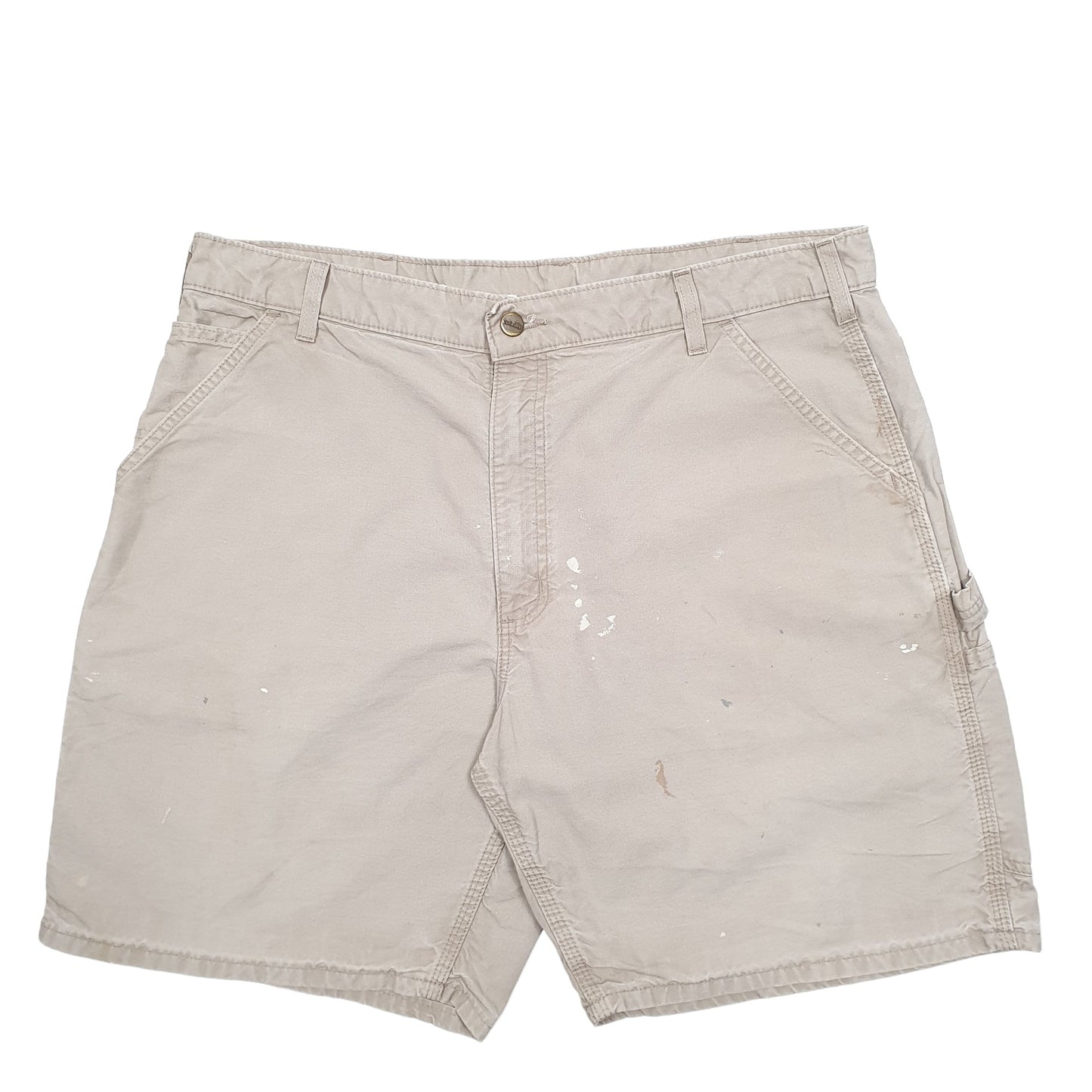 Mens Beige Carhartt Workwear Carpenter Shorts