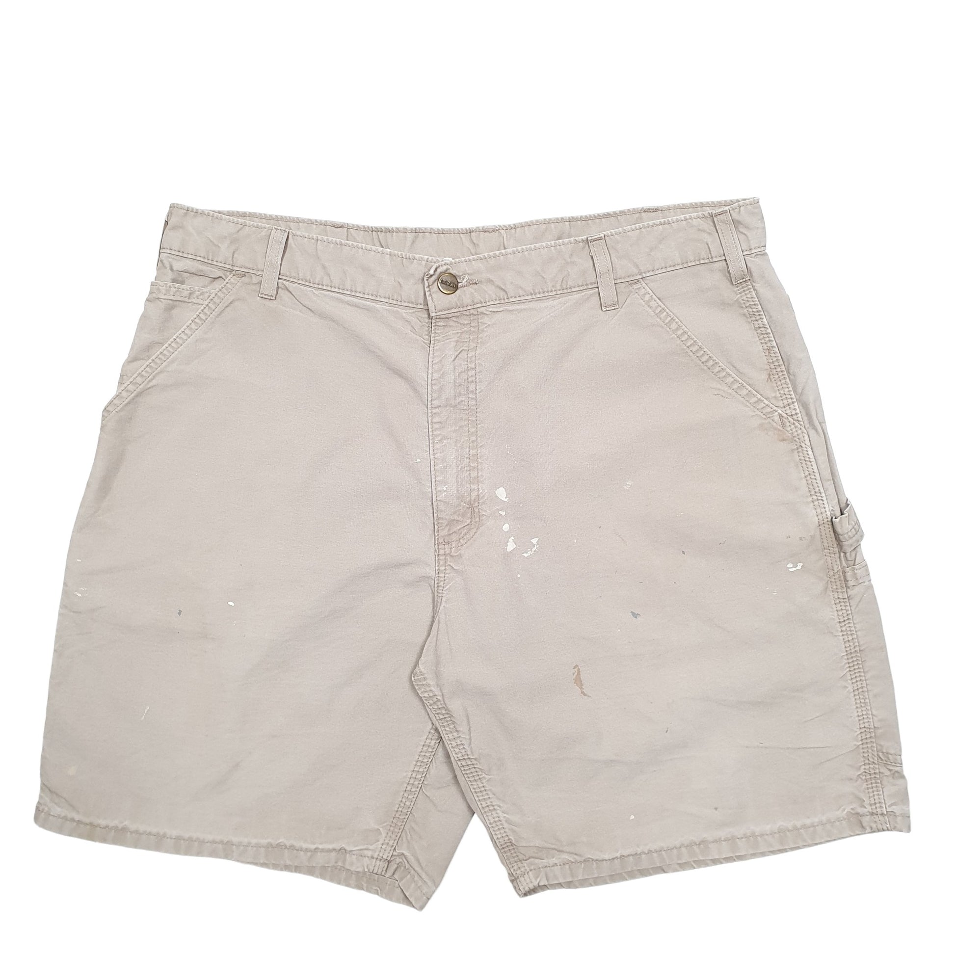 Mens Beige Carhartt Workwear Carpenter Shorts