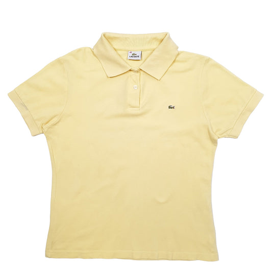 Womens Yellow Lacoste  Short Sleeve Polo Shirt