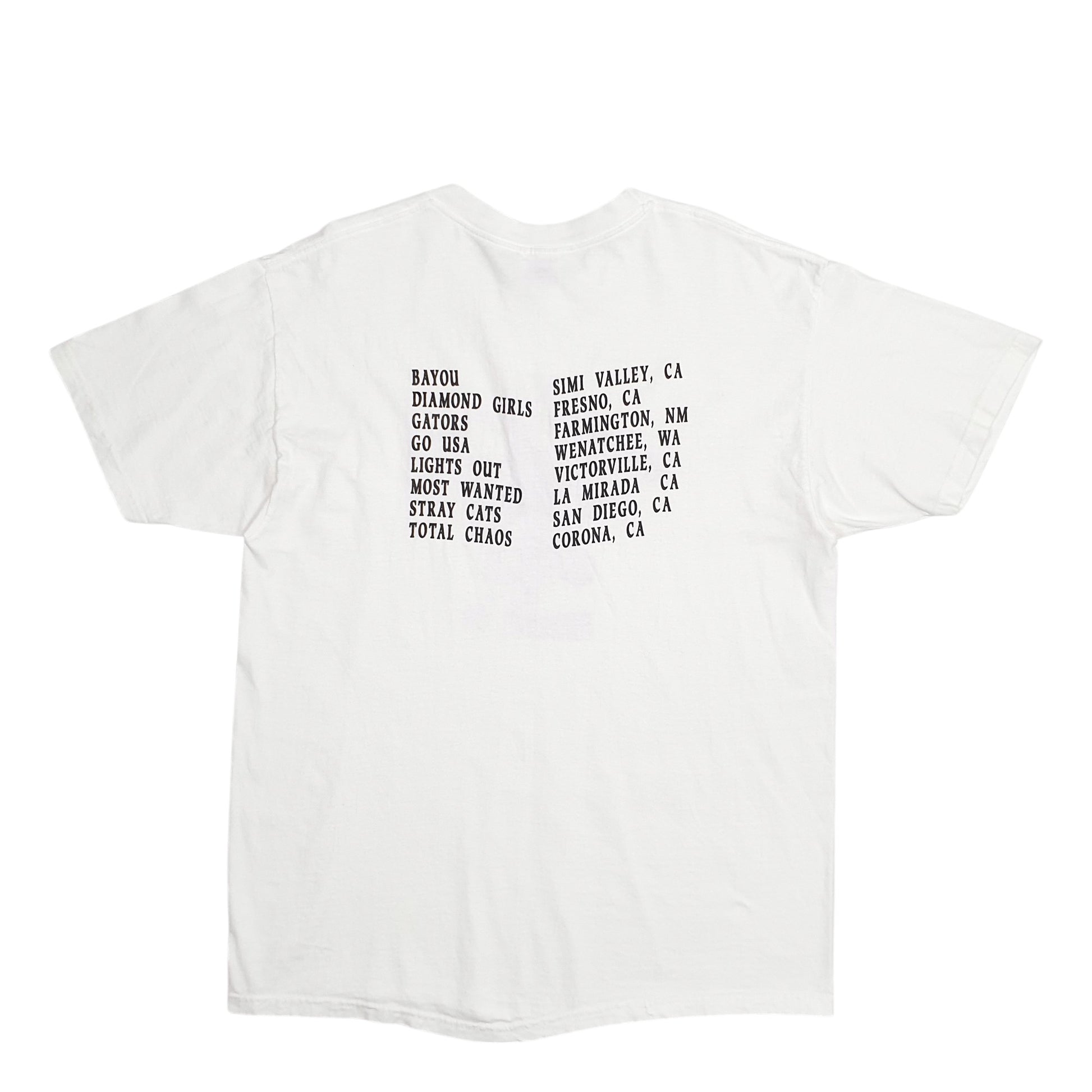 Mens White Hanes Single Stitch Vintage 90s Fremont Womens Baseball Short Sleeve T Shirt