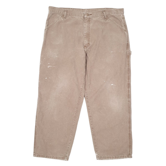 Mens Brown Rustler Workwear Carpenter Trousers